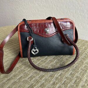 Brighton Leather Crossbody/Handbag with Detachable Shoulder Strap